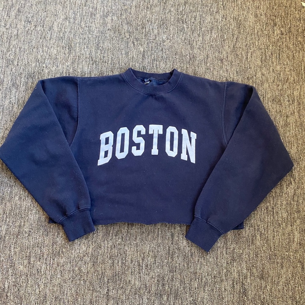 Brandy Melville John Galt Boston Crop Sweatshirt